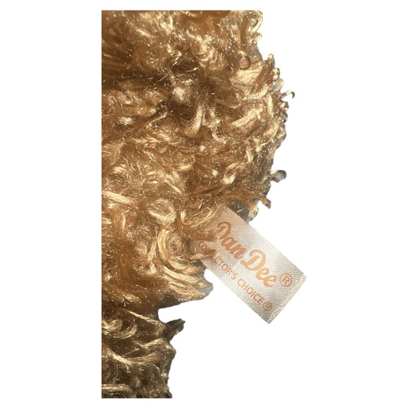 Dan Dee Collectors Choice Shaggy Curly Soft Tan Plush Dog Stuffed Animal 10 Inch - Picture 6 of 7